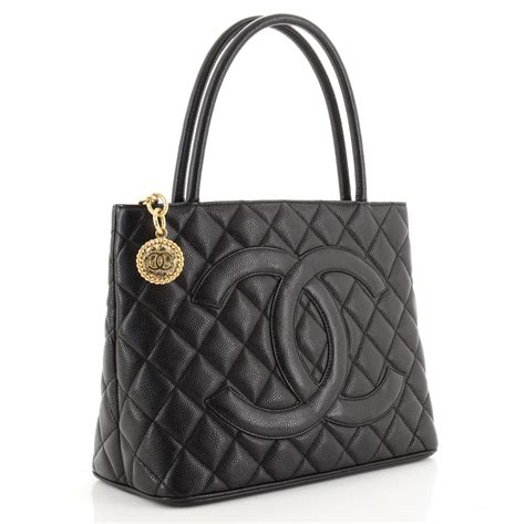 chanel quilted medallion tote|Chanel medallion tote quilted caviar.